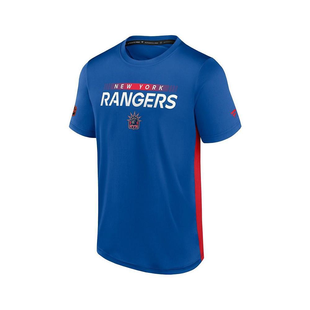 商品Fanatics|Men's Branded Royal and Red New York Rangers Special Edition 2.0 Authentic Pro Tech T-shirt,价格¥323,第5张图片详细描述