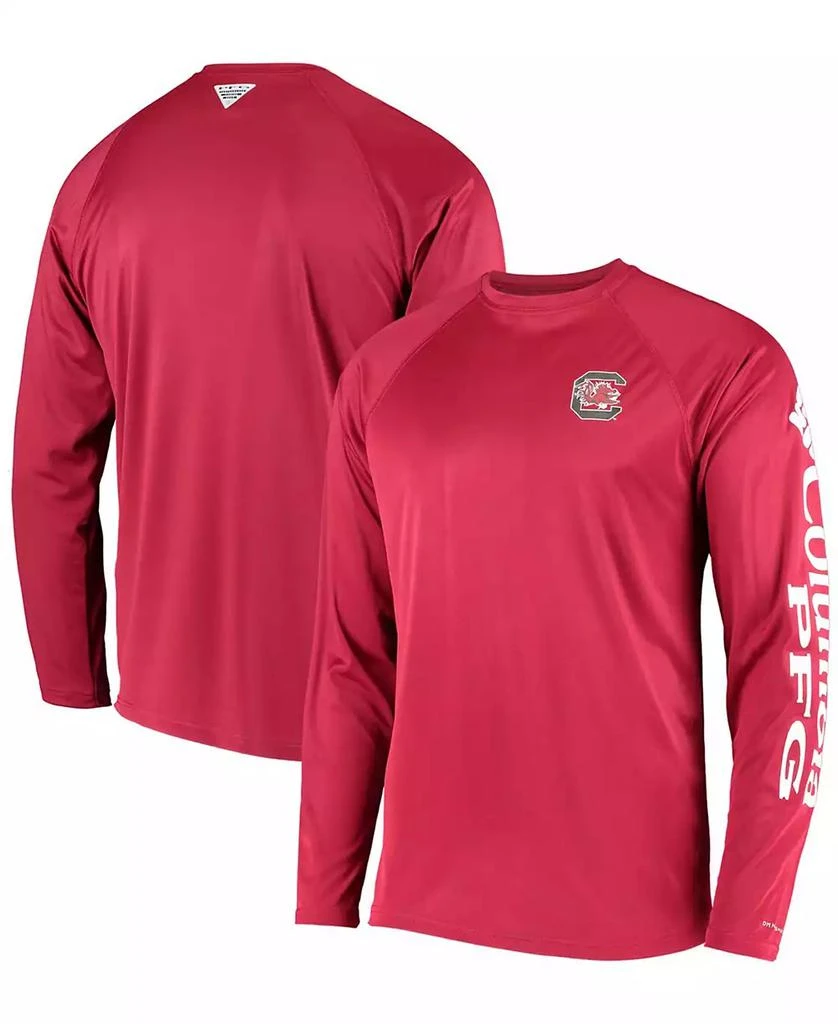 商品Columbia|Men's PFG Garnet South Carolina Gamecocks Terminal Tackle Omni-Shade Long Sleeve T-shirt,价格¥344,第1张图片