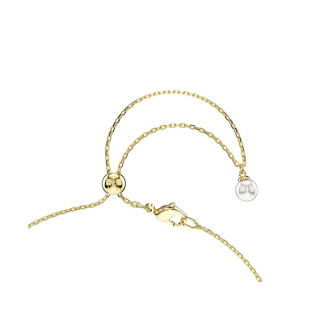 商品Swarovski|Crystal Swarovski Imitation Pearl, Shell, White, Gold-Tone Idyllia Y Pendant Necklace,价格¥1389,第4张图片详细描述