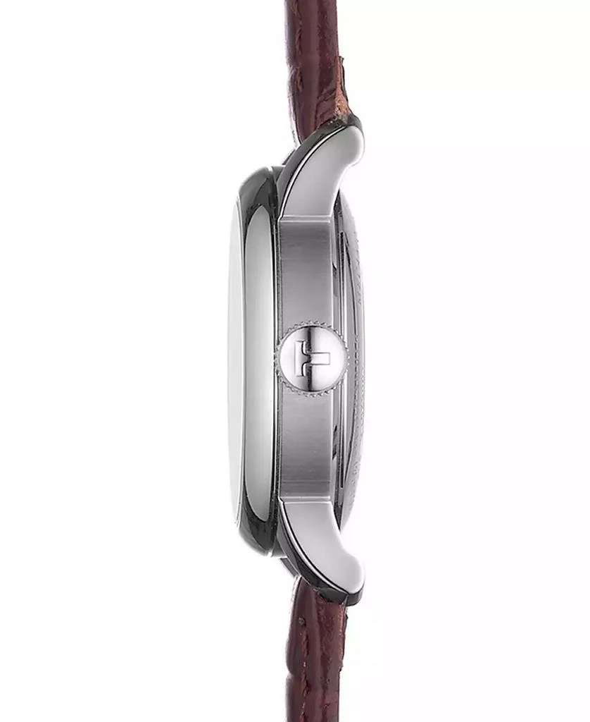 商品Tissot|Women's Swiss Automatic Le Locle Brown Leather Strap Watch 29mm,价格¥4673,第4张图片详细描述