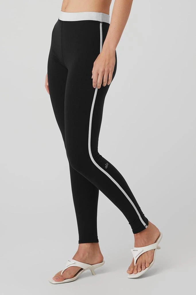 商品Alo|Airbrush High-Waist Streamlined Legging - Black/White,价格¥775,第3张图片详细描述