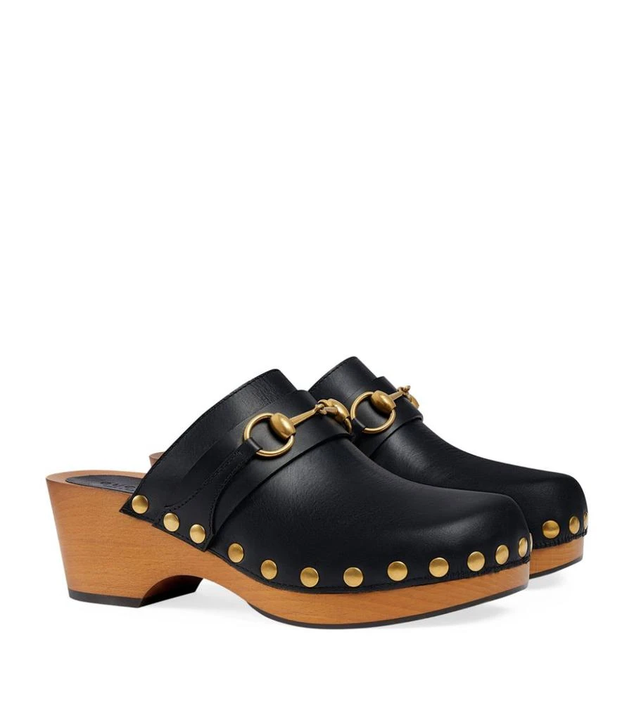 商品Gucci|Leather Horsebit Clogs 35,价格¥8629,第4张图片详细描述