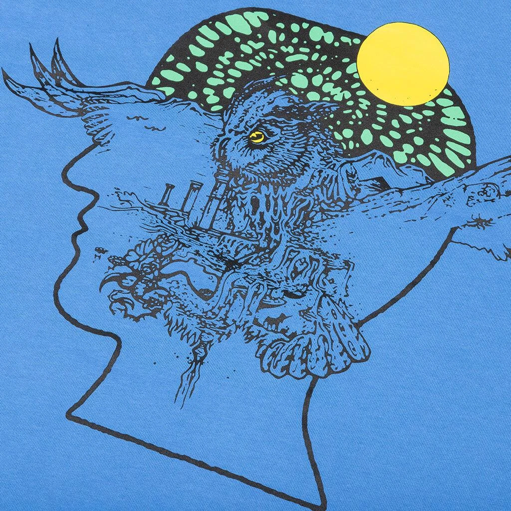 商品Brain Dead|Brain Dead Electric Owl T-Shirt - China Blue,价格¥206,第4张图片详细描述