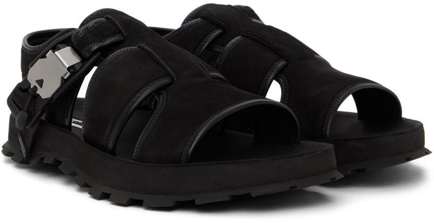 商品Jil Sander|Black Nabuk Sandals,价格¥4652,第6张图片详细描述