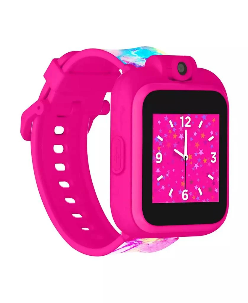 商品Playzoom|Kid's 2 Pink, Blue and Yellow Tie Dye Tpu Strap Smart Watch,价格¥191,第1张图片