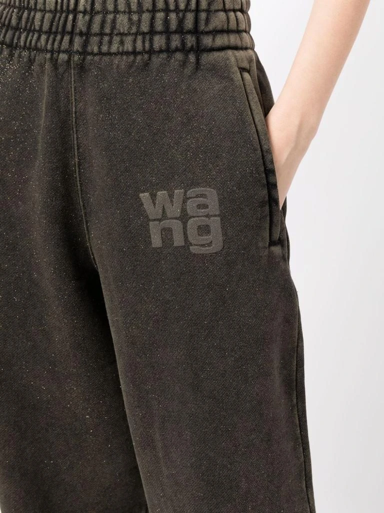 商品Alexander Wang|T BY ALEXANDER WANG WOMEN GLITTER ESSENTIAL TERRY SWEATPANTS WITH PUFF LOGO,价格¥1288,第4张图片详细描述