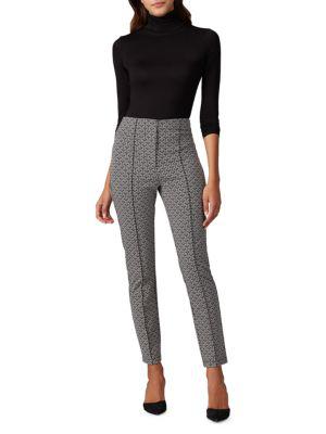 Printed Pintuck Slim Leg Pants商品第3张图片规格展示