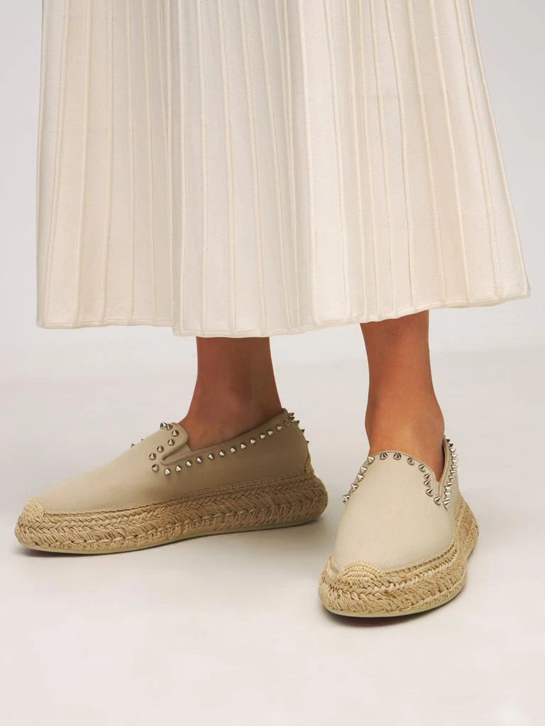 商品Christian Louboutin|30mm Espaboat Cotton Canvas Espadrilles,价格¥6582,第1张图片详细描述