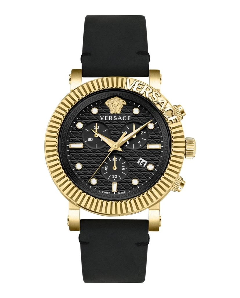 商品Versace|V-Chrono Classic Leather Watch,价格¥4732,第1张图片详细描述