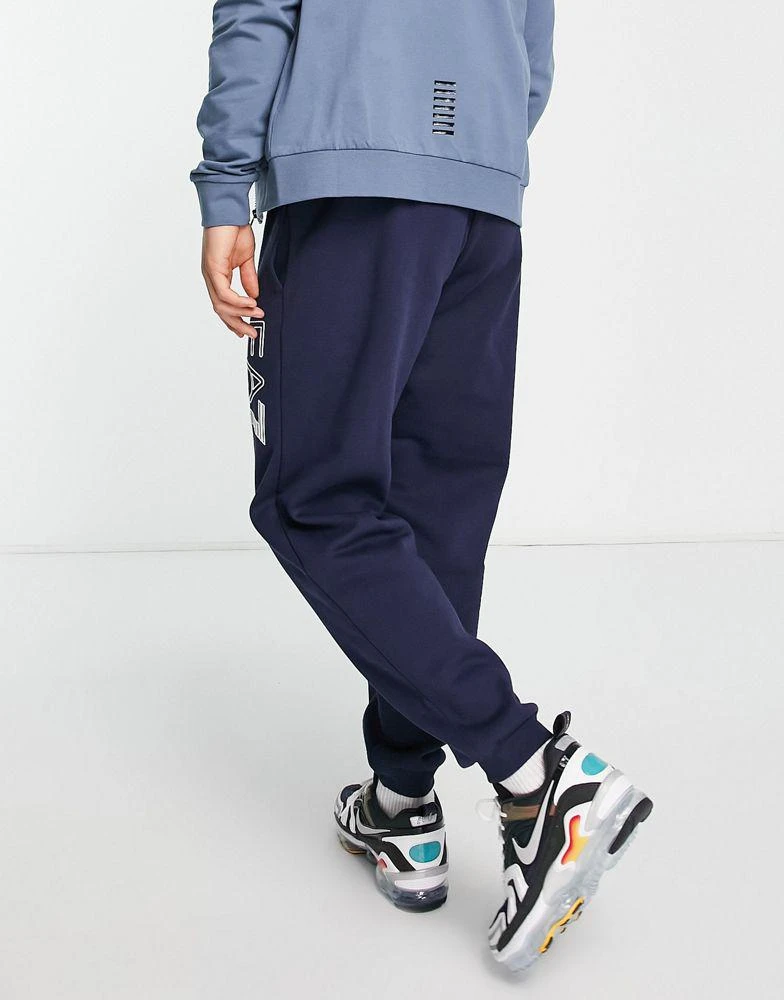 商品EA7|Armani EA7 visibilty logo joggers in navy,价格¥422,第2张图片详细描述