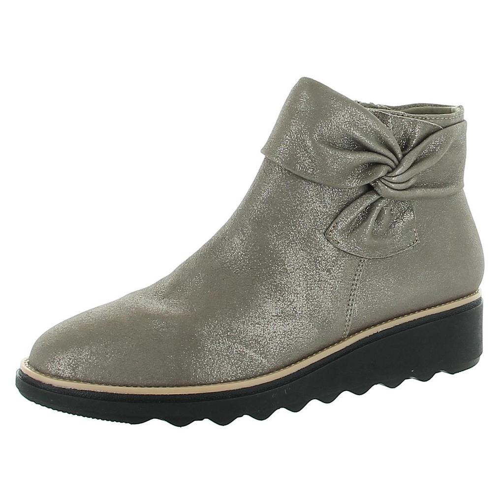 Clarks Cloudsteppers Women's Sharon Salon Suede Wedge Ankle Booties商品第3张图片规格展示