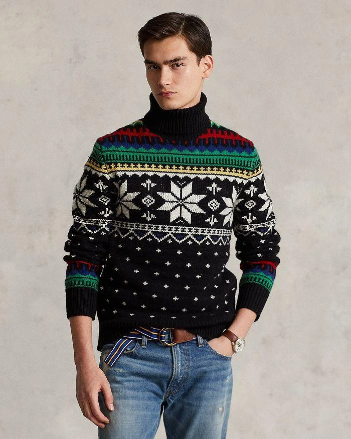 商品Ralph Lauren|Wool Fair Isle Intarsia Knit Regular Fit Turtleneck Sweater ,价格¥903,第4张图片详细描述