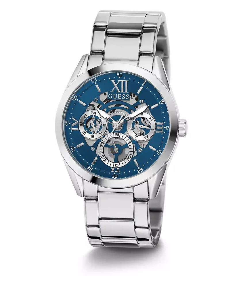 商品GUESS|Men's Multi-Function Silver-Tone Stainless Steel Watch 42mm,价格¥627,第5张图片详细描述