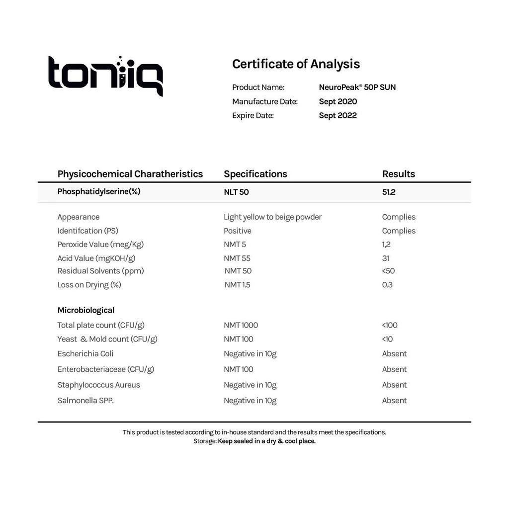 Toniiq Phosphatidylserine - 400mg Formula - World’s First 50% Purity - Highest Purity in The US - Soy Free Phosphatidylserine Supplement - 90 Veggie Capsules 商品