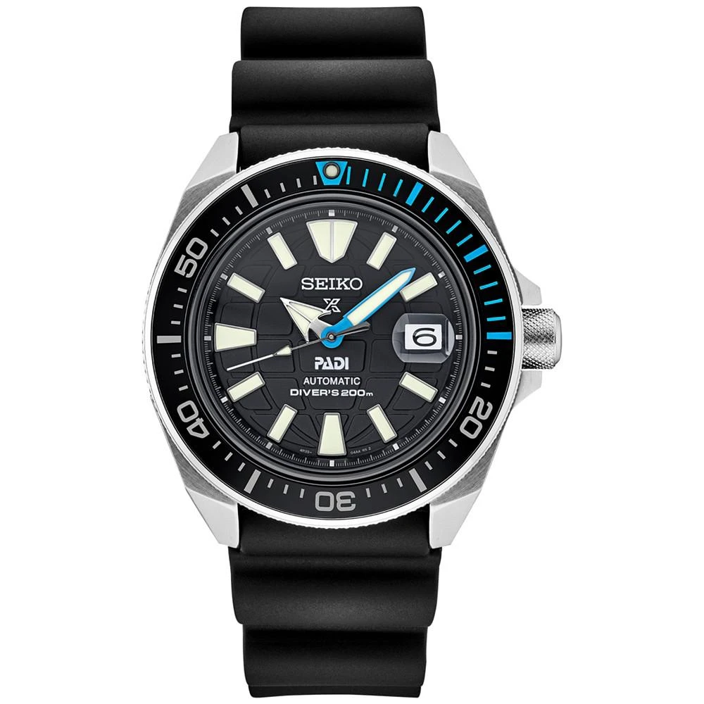 商品Seiko|Men's Automatic Prospex PADI Special Edition Black Rubber Strap Watch 44mm,价格¥4428,第1张图片