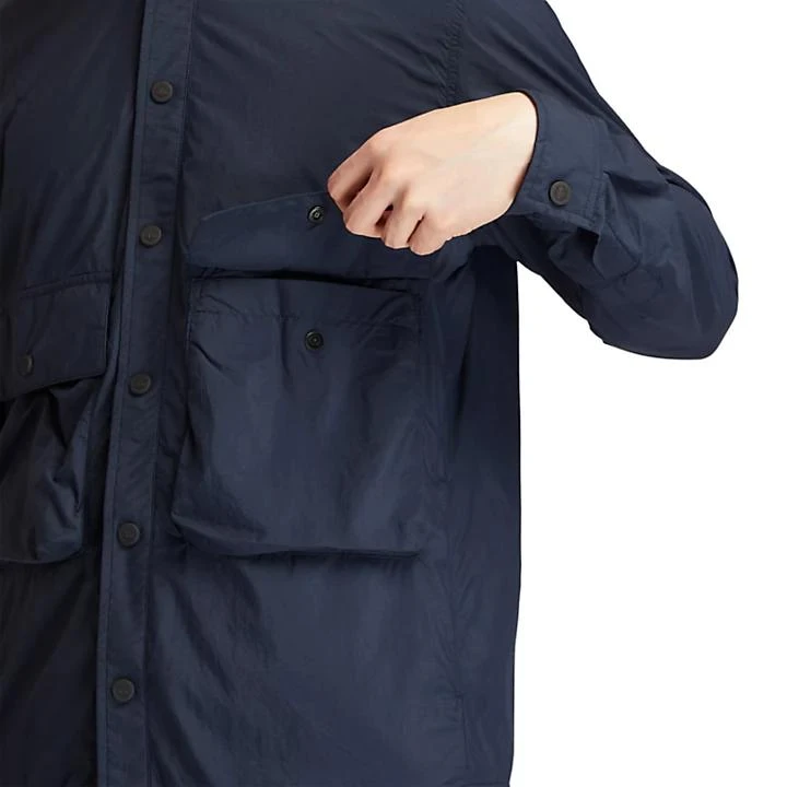 商品Timberland|Solid Shirt Jacket for Men in Navy,价格¥806,第4张图片详细描述