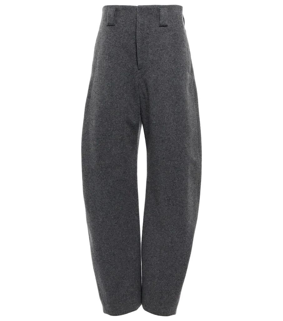 商品Lemaire|Curved high-rise wool-blend pants,价格¥5369,第1张图片