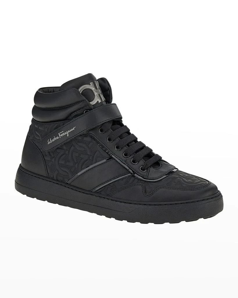 商品Salvatore Ferragamo|Men's Noe 2 Gancini High-Top Sneakers,价格¥3183,第2张图片详细描述
