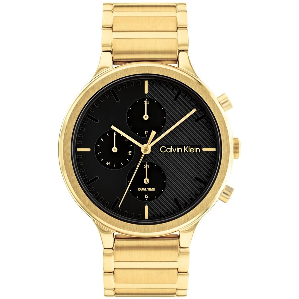 商品Calvin Klein|Women's Multifunction Gold-Tone Stainless Steel Bracelet Watch 38mm,价格¥1519,第1张图片