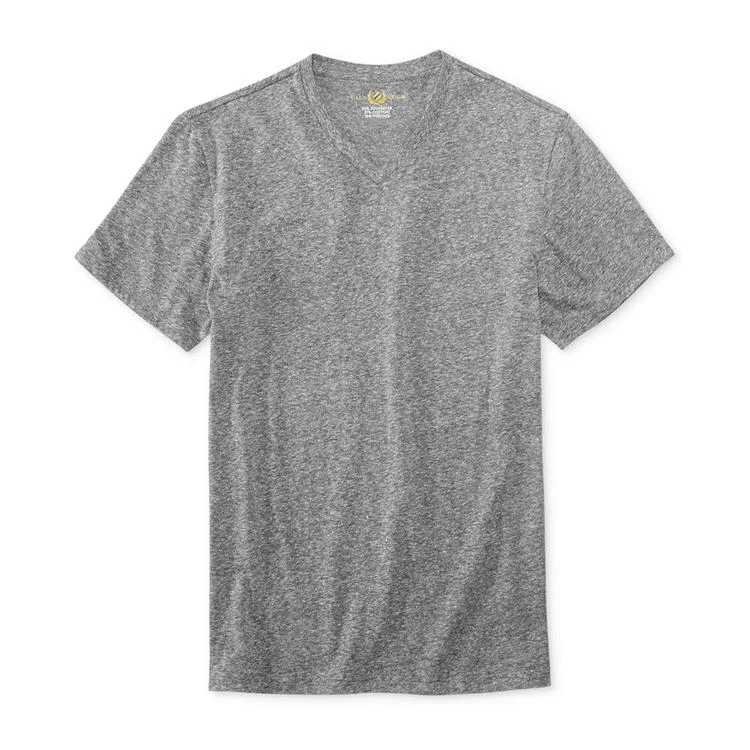 商品Club Room|Men's Rib Knit V-Neck Heathered T-Shirt, Created for Macy's,价格¥30,第1张图片