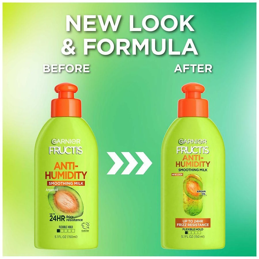 商品Garnier Fructis|Anti-Humidity Smoothing Milk, Flexible Hold, Argan Oil,价格¥51,第2张图片详细描述