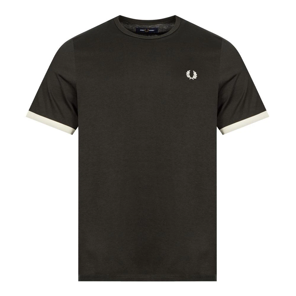 商品Fred Perry|Fred Perry Ringer T-Shirt - Night Green,价格¥317,第1张图片