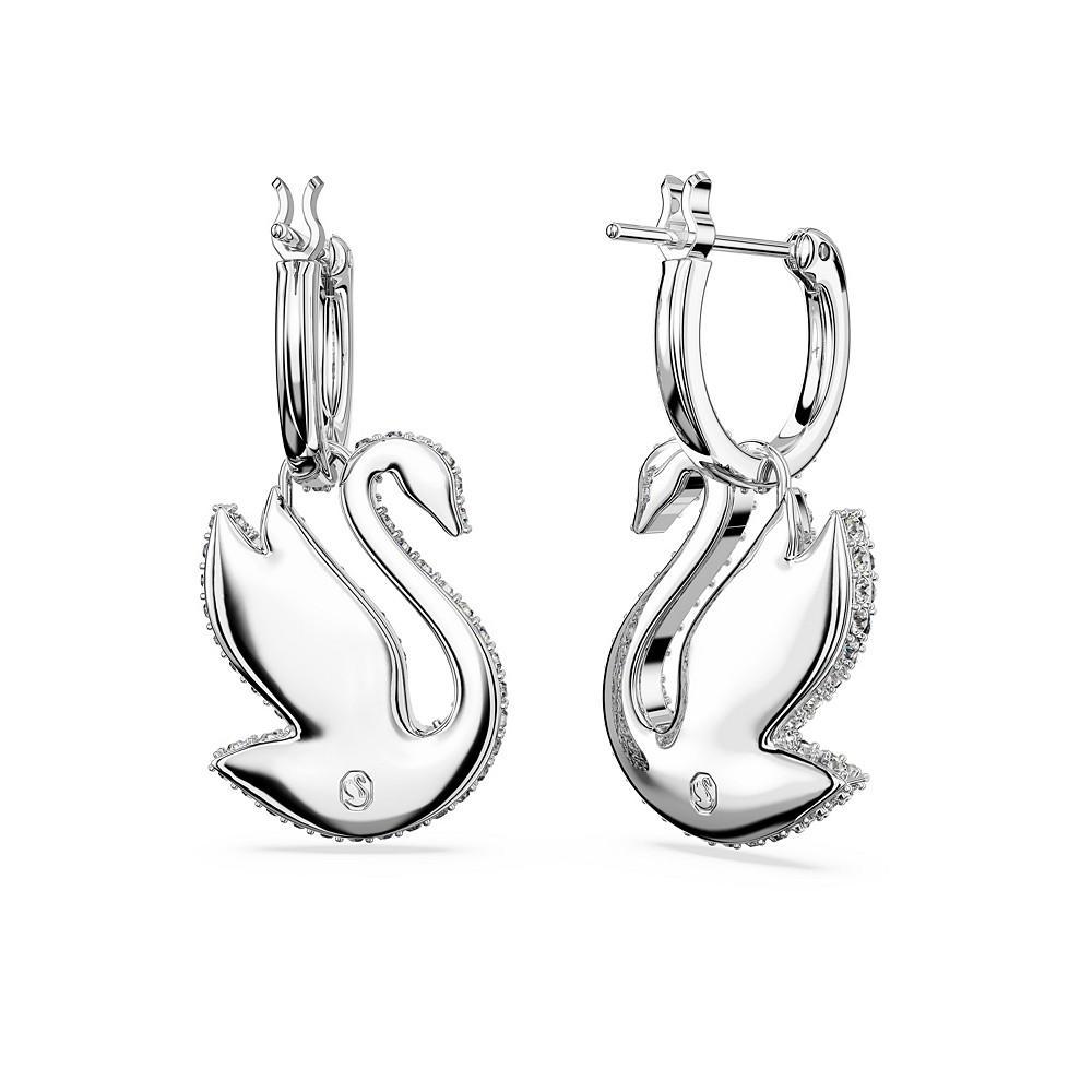 商品Swarovski|Crystal Swan Iconic Swan Drop Earrings,价格¥1181,第4张图片详细描述