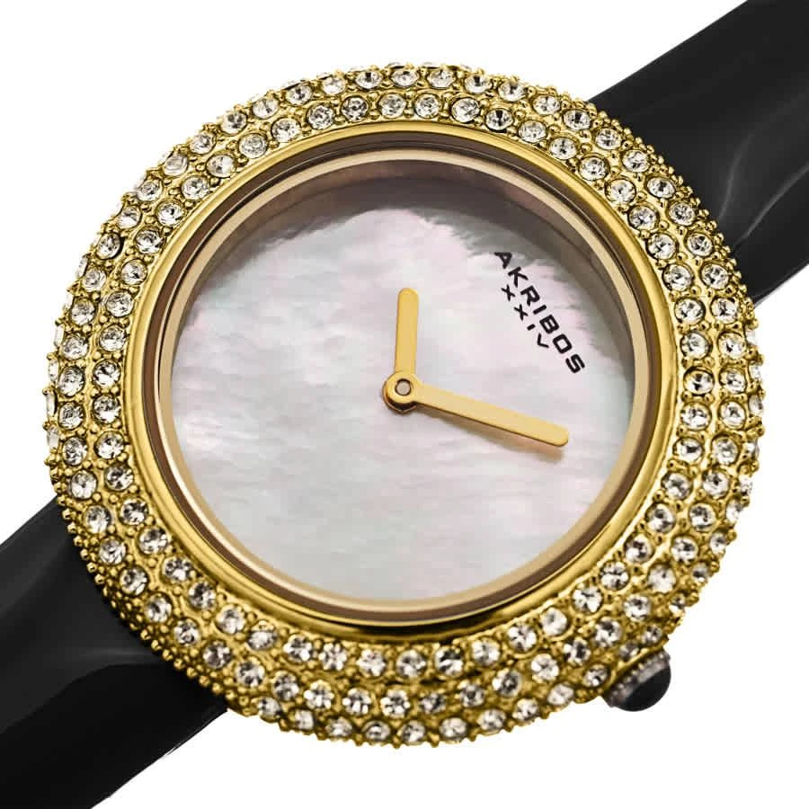商品Akribos XXIV|Quartz Crystal White Dial Ladies Watch AK1049YGB,价格¥394,第2张图片详细描述