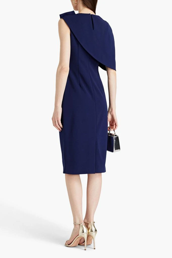 商品Badgley Mischka|Button-embellished crepe midi dress,价格¥826,第3张图片详细描述