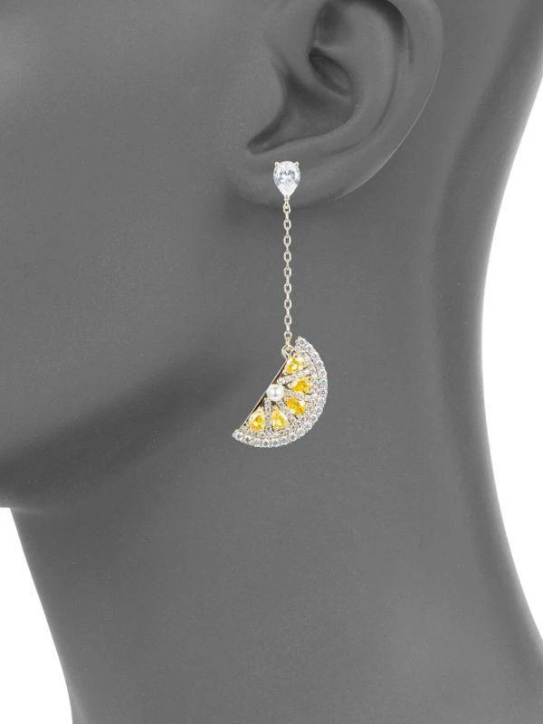 商品Eye Candy LA|Crystal Lemon Drop Linear Earrings,价格¥185,第2张图片详细描述
