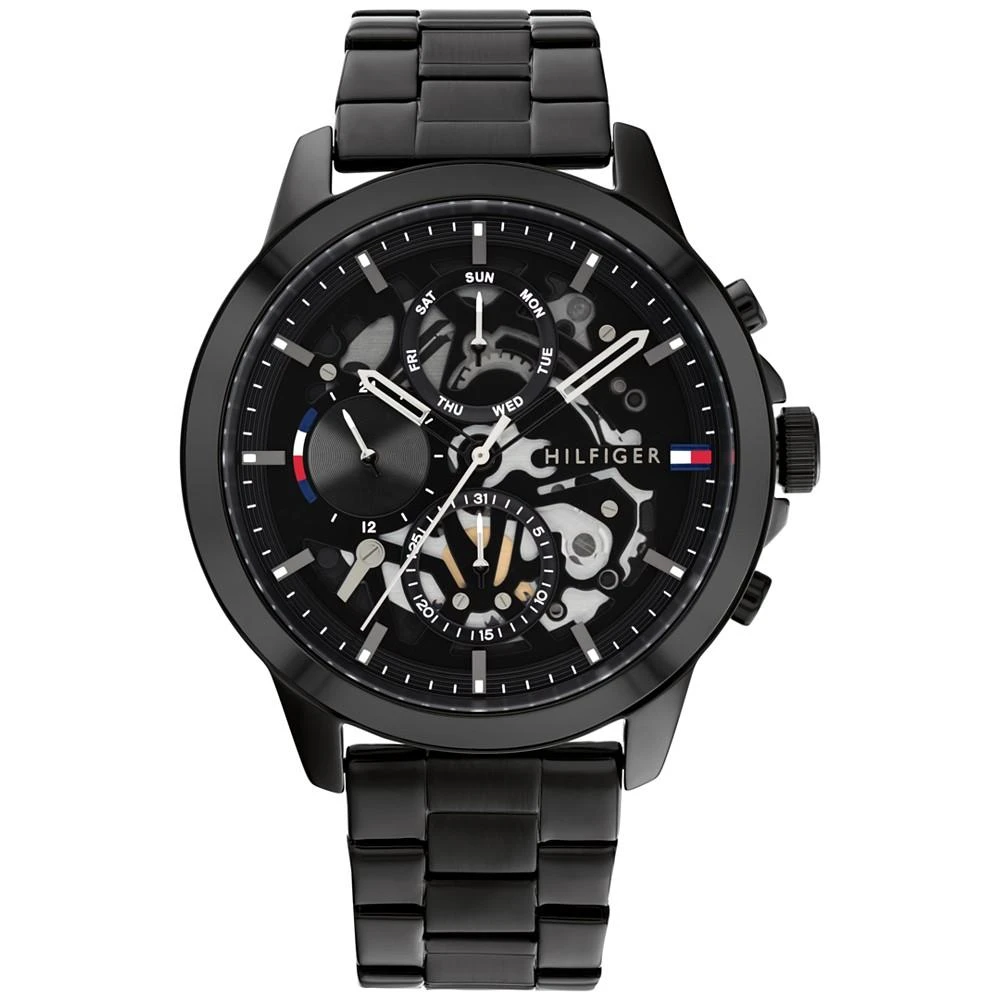 商品Tommy Hilfiger|Men's Black-Tone Stainless Steel Bracelet Watch 44mm,价格¥1099,第1张图片