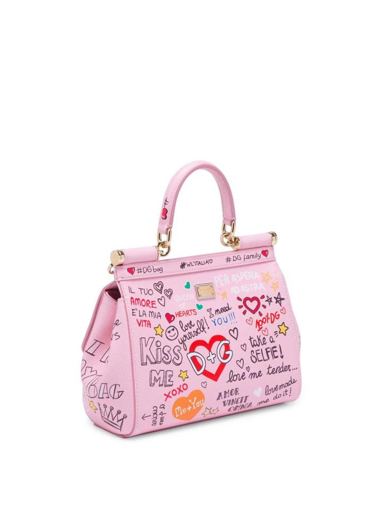 商品Dolce & Gabbana|Dolce & Gabbana - Small Borsapalla Leather Satchel,价格¥8912,第4张图片详细描述