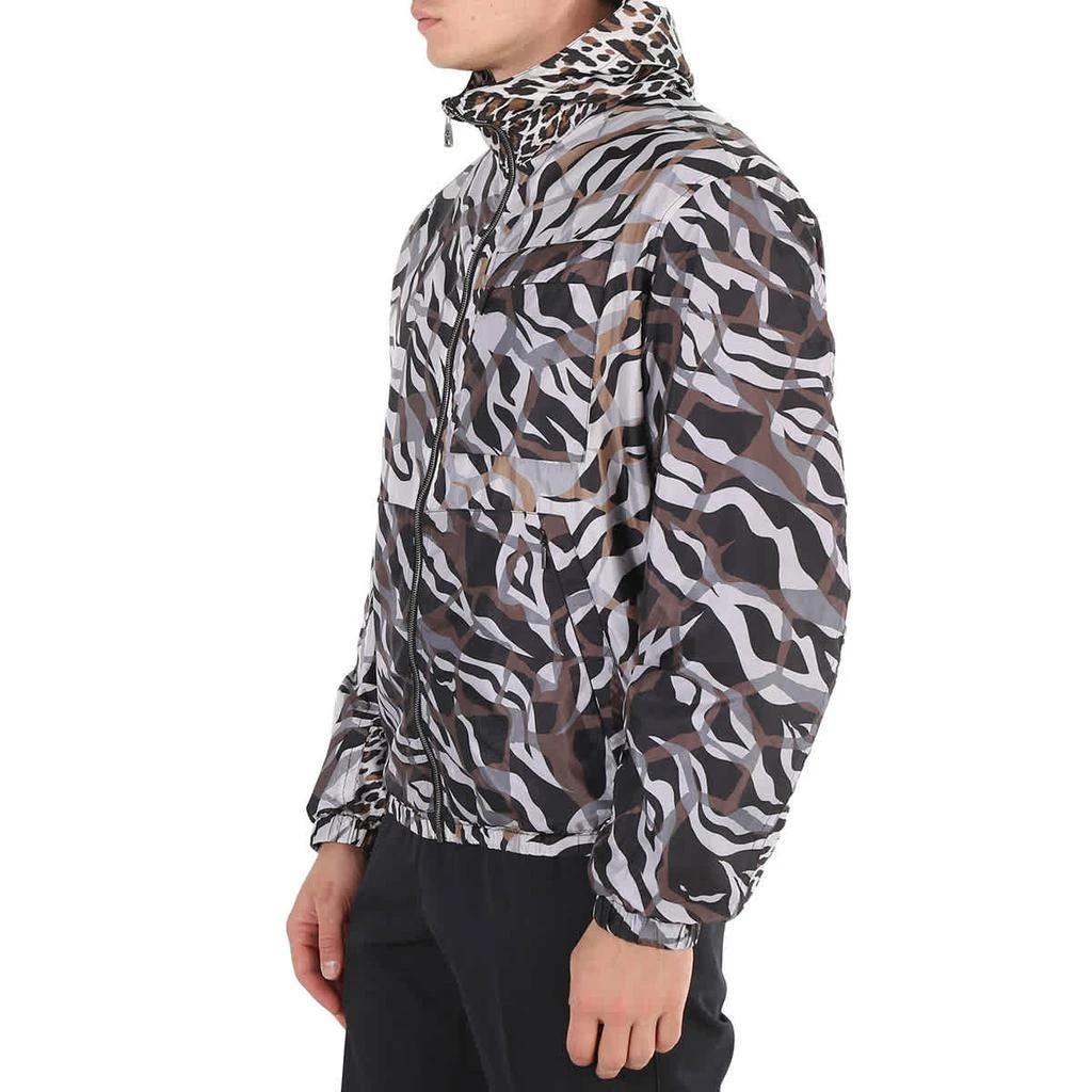 商品Roberto Cavalli|Men's Tiger Twiga And Leopard Print Hooded Track Jacket,价格¥2841,第2张图片详细描述