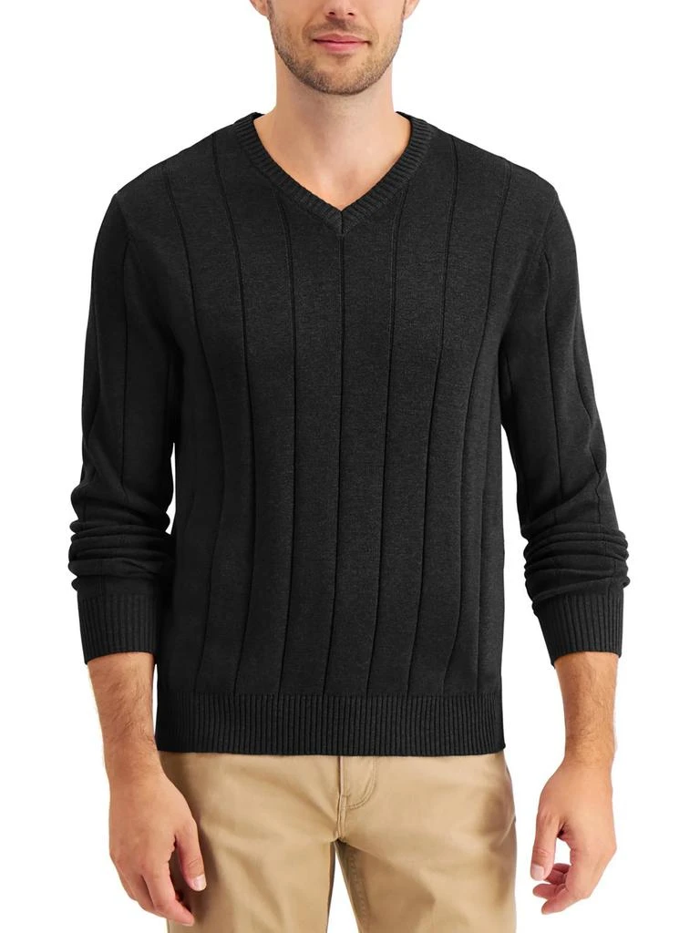 商品Club Room|Mens V Neck Ribbed Trim Pullover Sweater,价格¥175,第2张图片详细描述