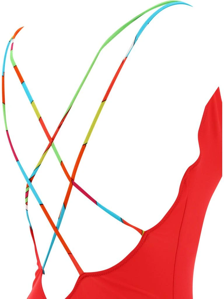 商品EMILIO PUCCI|Iride-Print Swimsuit Costumes Red,价格¥2072,第3张图片详细描述