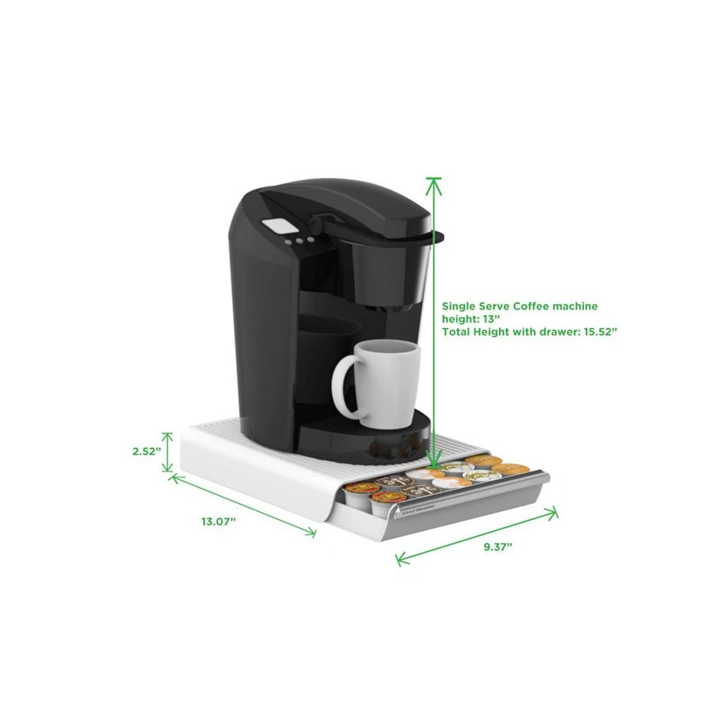 商品Mind Reader|30 Capacity K-Cup Single Serve Coffee Pod Storage Organizer Drawer,价格¥581,第4张图片详细描述
