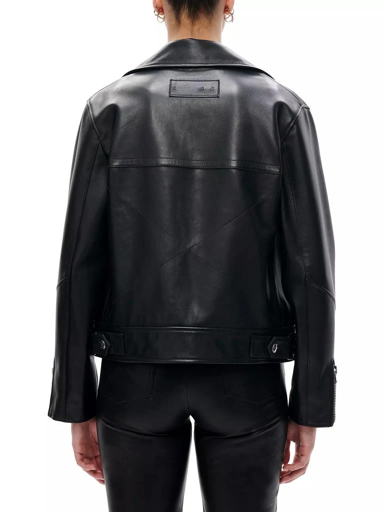 商品Shoreditch Ski Club|Marley Leather Biker Jacket,价格¥2986,第4张图片详细描述