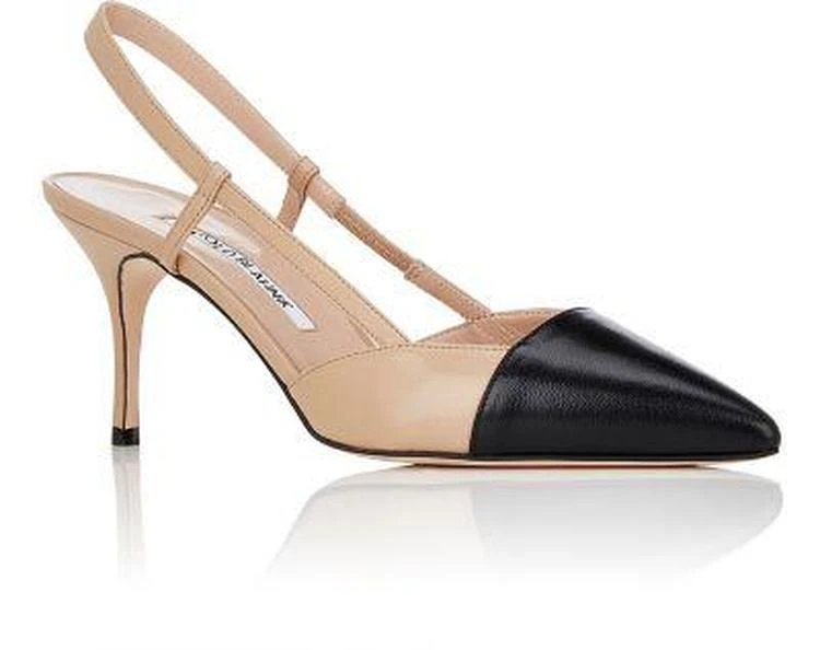 商品Manolo Blahnik|Evocity Leather Slingback Pumps,价格¥2250,第2张图片详细描述