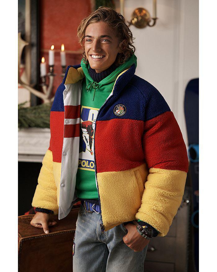 商品Ralph Lauren|Reversible Color Blocked Stripe Down Bomber Jacket,价格¥3003,第6张图片详细描述
