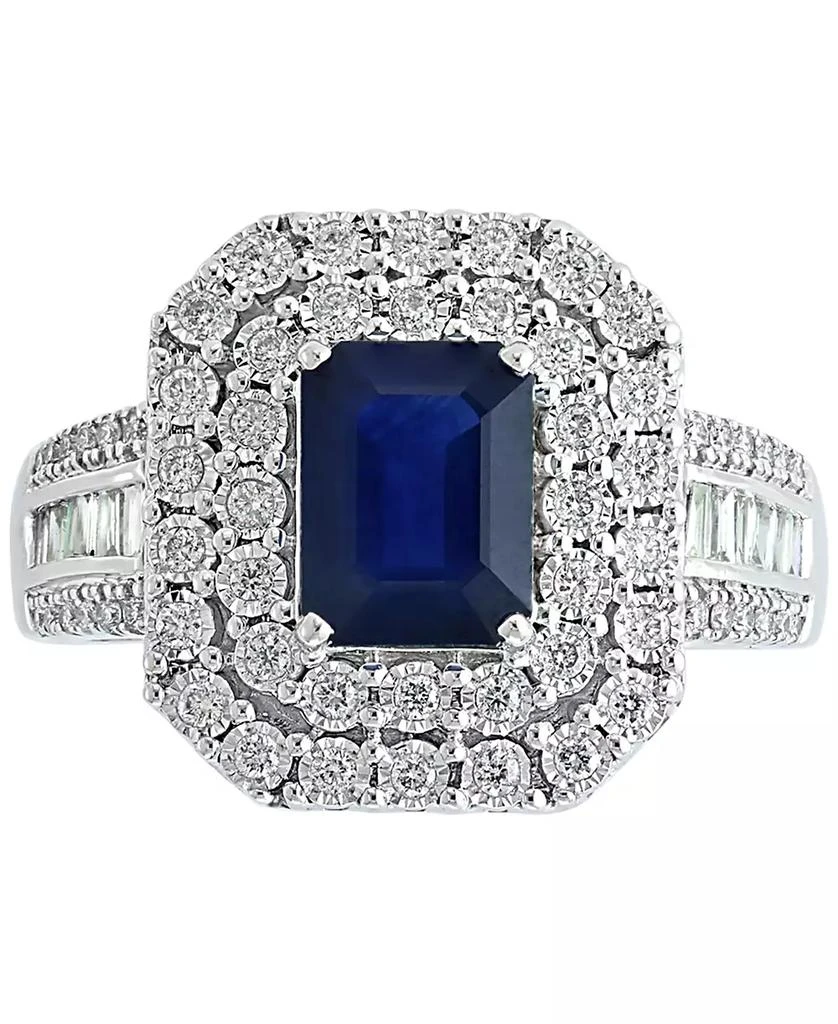 EFFY® Sapphire (1-1/2 ct. t.w) and Diamond (1/2 ct. t.w) Ring in 14K White Gold (Also Available In Tanzanite) 商品