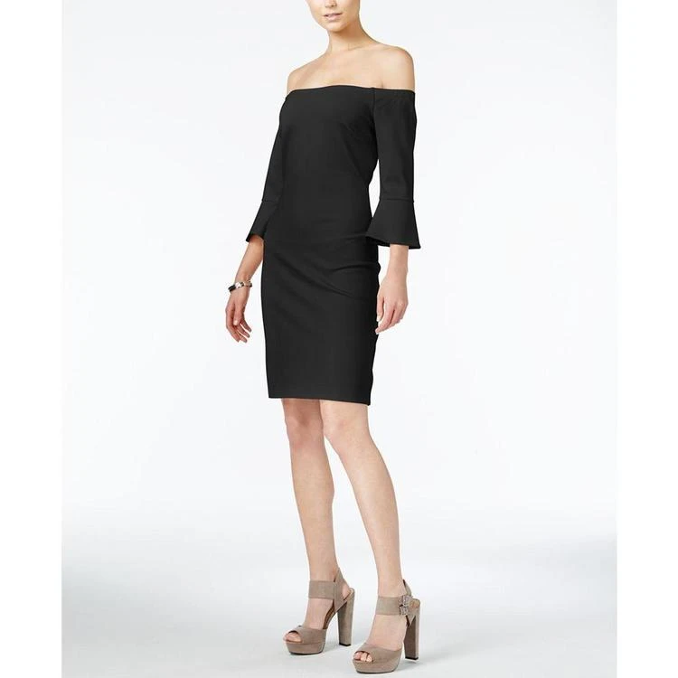 商品Bar III|Off-The-Shoulder Bell-Sleeve Dress, Created for Macy's,价格¥224,第1张图片