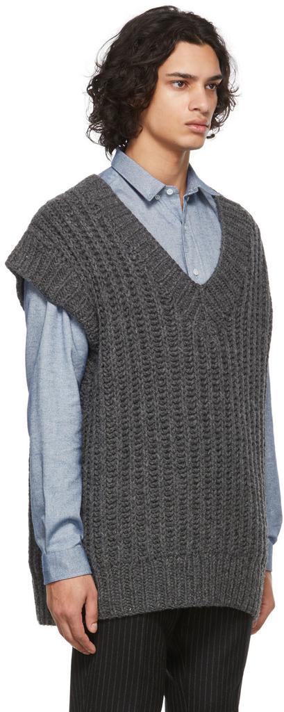 商品AMI|Grey Hand Knitted Oversize Sweater,价格¥3549,第4张图片详细描述