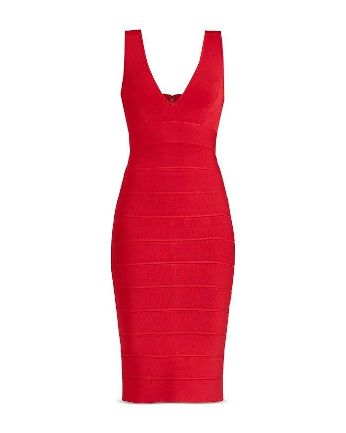 商品Herve Leger|Deep V Neck Icon Cocktail Dress,价格¥3081,第4张图片详细描述