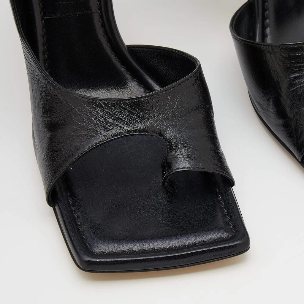 Bottega Veneta Black Leather Cutout Slide Sandals Size 40 商品