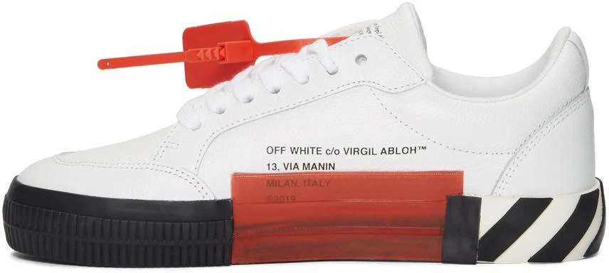 商品Off-White|White & Black Low Vulcanized Sneakers 鞋,价格¥2605,第3张图片详细描述