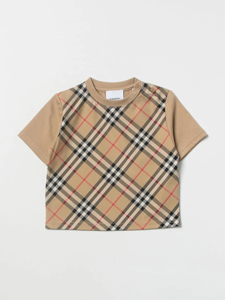 商品Burberry|Burberry cotton t-shirt with check detail,价格¥983,第1张图片