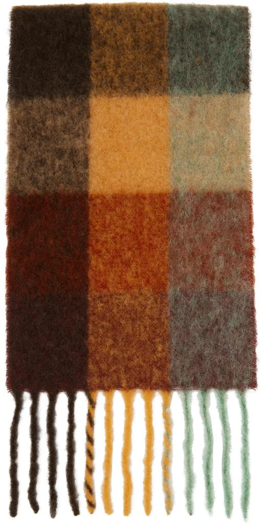 商品Acne Studios|Brown & Orange Check Scarf,价格¥2386,第2张图片详细描述