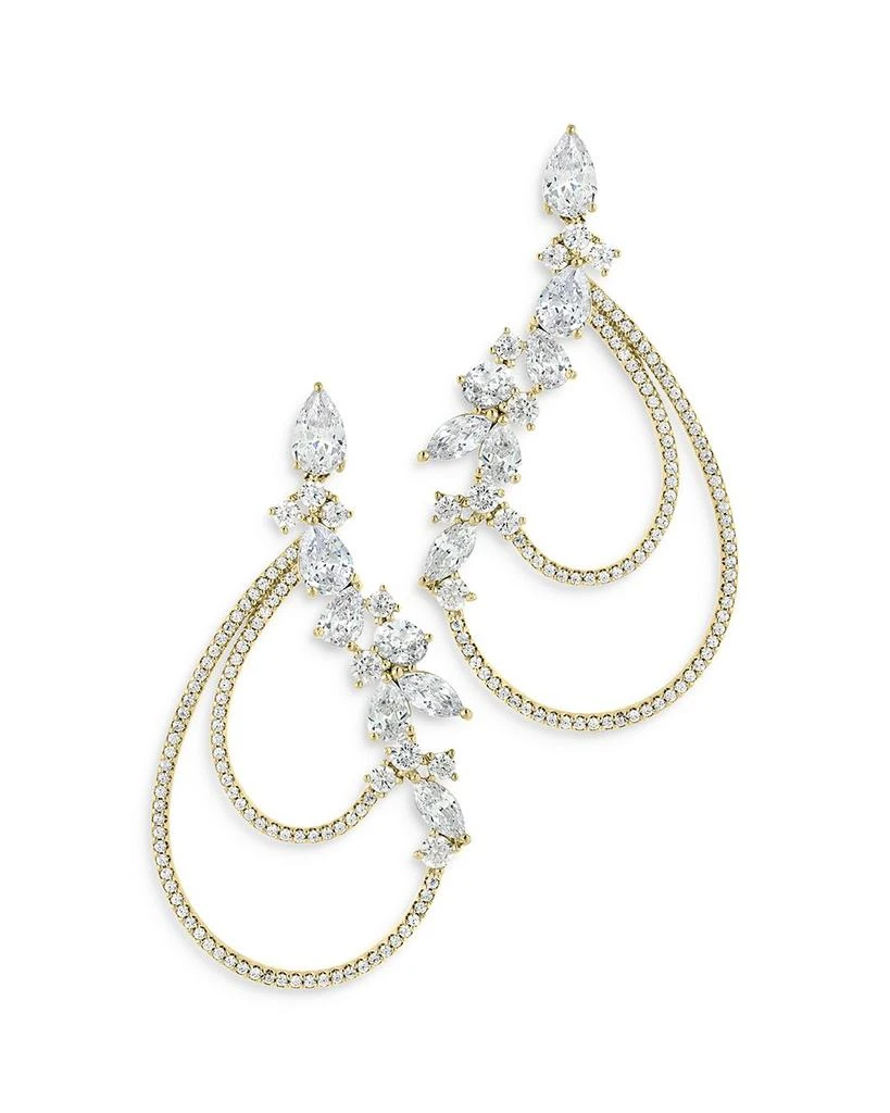 Dakota Cubic Zirconia Open Drop Earrings in 14K Gold Plated 商品