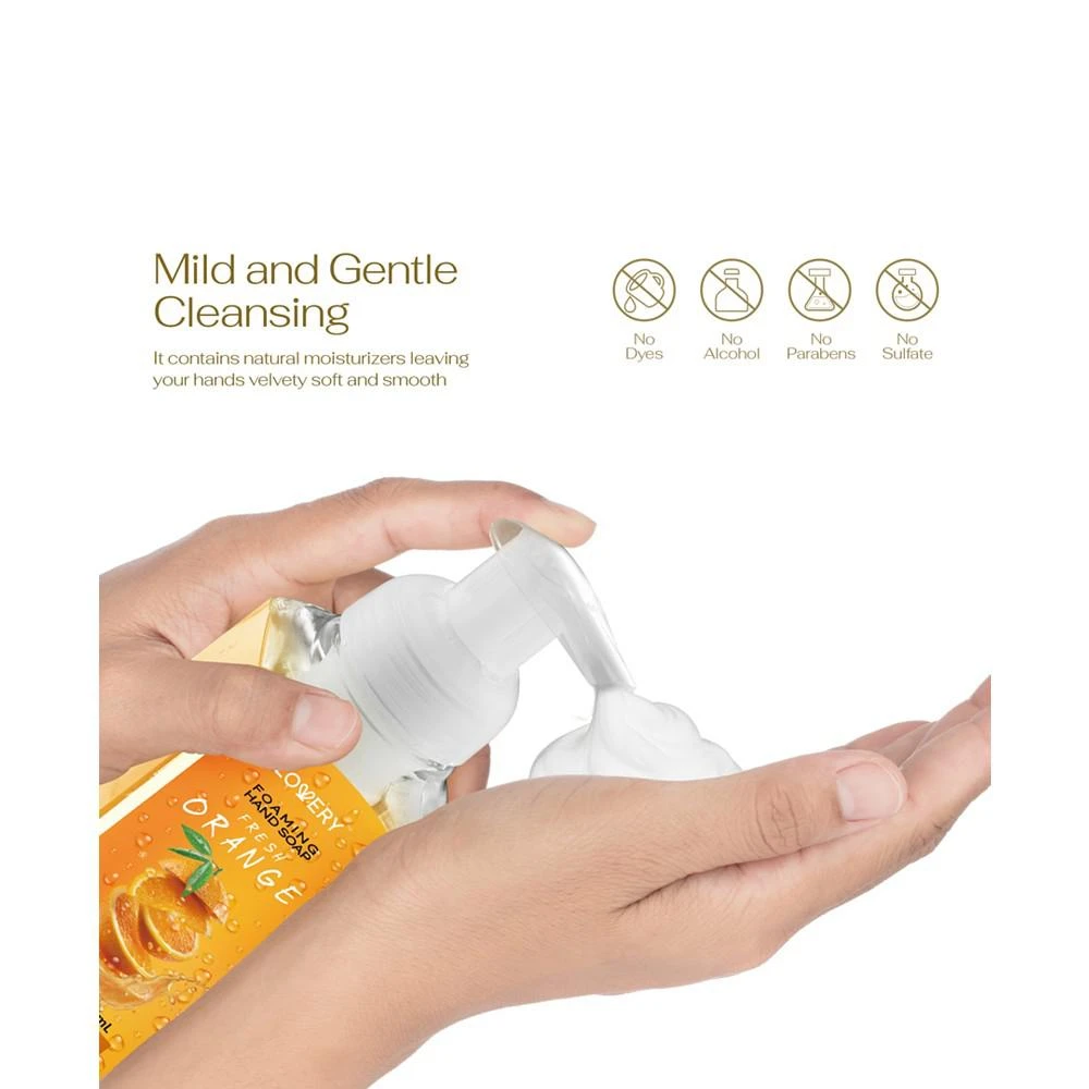 商品Lovery|Hand Foaming Soap in Fresh Orange, Moisturizing Hand Soap with Flawless Crystal Heart Bracelet - Hand Wash Set, 4 Piece,价格¥374,第4张图片详细描述