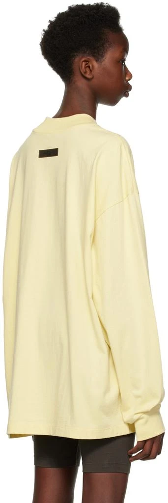 商品Essentials|Yellow Flocked Long Sleeve T-Shirt,价格¥260,第3张图片详细描述